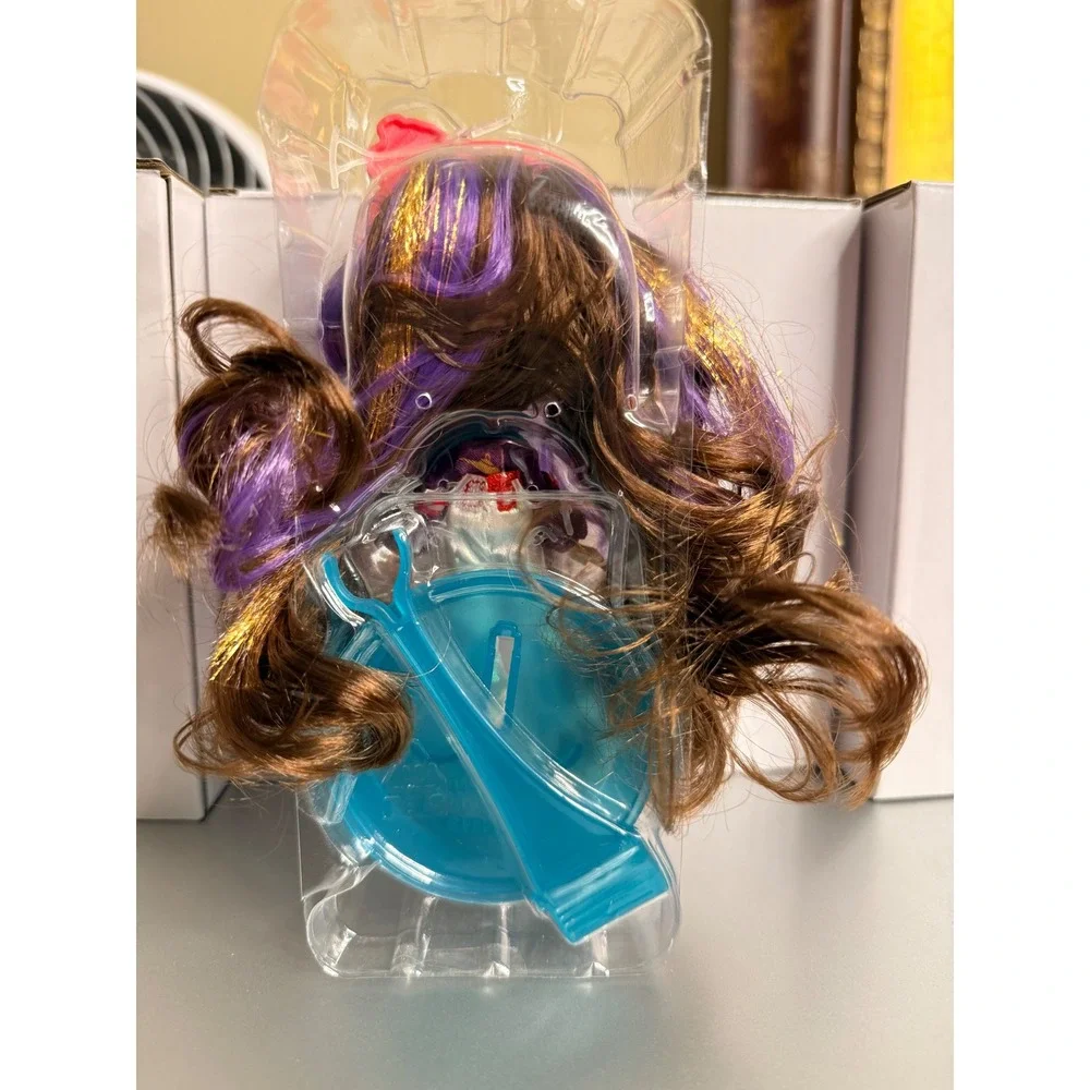 Hairdorables Hair Art Series Noah Doll Purple Brown Hair Streetwear with Stand